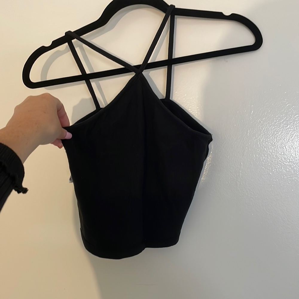 Zara Black Halter Crop Top